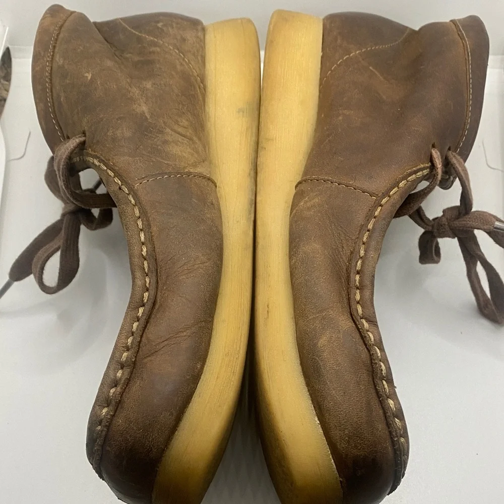 Clarks Men’s Brown Leather Stinson Hi Chukka-Style sz 10.5